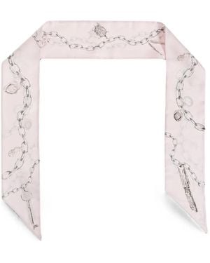 Givenchy Chain-Print Silk Scarf - White