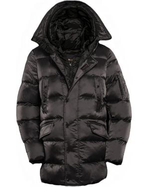 Moorer Grima-sh Hooded Padded Coat - ブラック