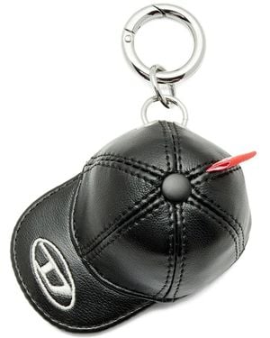 DIESEL Baseball Cap-Shape Keyring - Black