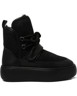 Barracuda Lace-Up Platform Boots - Black