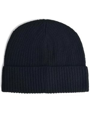 Seven Gauge Gerippte Beanie Mit Umschlag - Blau