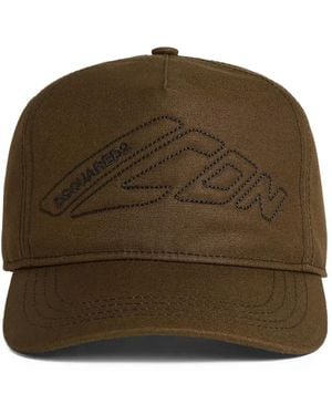 DSquared² Gorra con logo bordado - Marrón