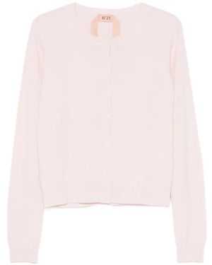 N°21 Cardigan Mit Logo-Stickerei - Pink