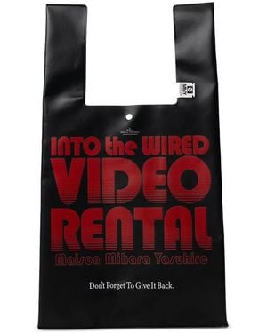 Maison Mihara Yasuhiro Sac Cabas En Cuir À Imprimé Video Rental - Red