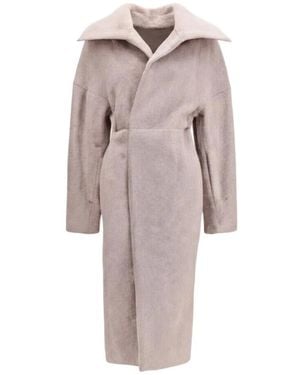 Rick Owens Dracucollar Belted Coat - Pink