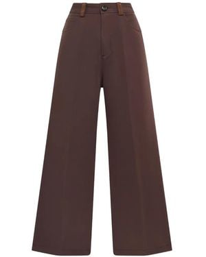 Maliparmi Sleek Wide-Leg Pants - Brown