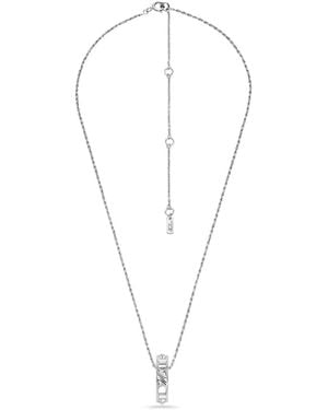 DIESEL Collar Con Doble D - Blanco