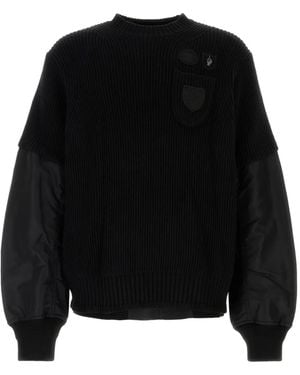 Sacai Pull Gonz À Patchs - Black