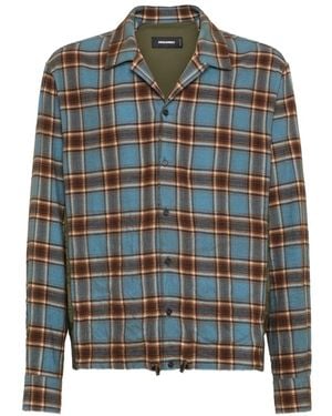 DSquared² Checked Drawstring Shirt - Grey