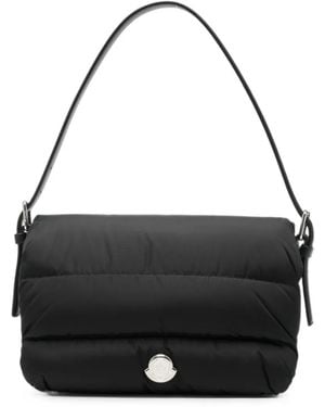 Moncler Caradoc Quilted Leather-Trim Shoulder Bag - Black