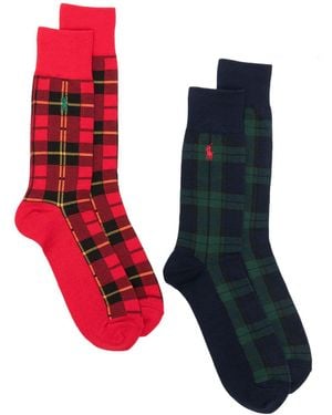 Polo Ralph Lauren Polo Pony Socks (Pack Of Two) - Red