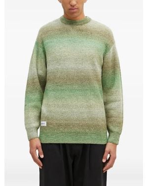 Butter Goods Beams Striped Knitted Jumper - Green