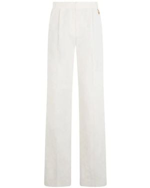 Roberto Cavalli Pleated Pants - White