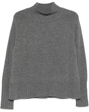 Be You High-Neck Cashmere Sweater - Gray
