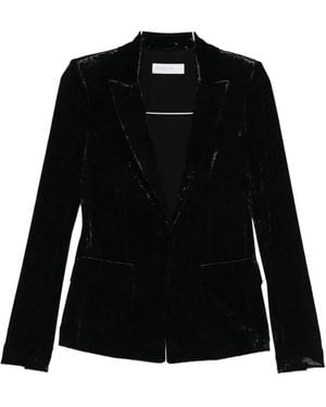 Patrizia Pepe Velvet Blazer - Black