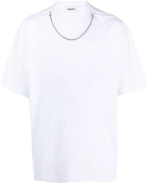 Ambush T-Shirt Ballchain En Coton - Blanc