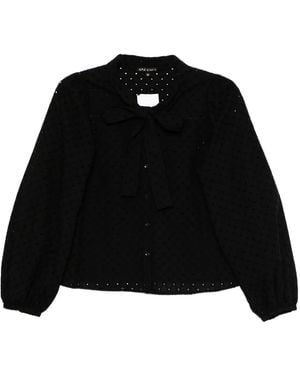 To b. by agnès b. Eyelet-Detailing Shirt - Black