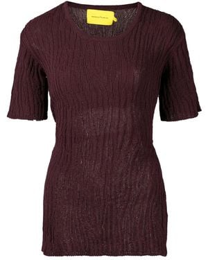 Marques'Almeida Tie-Fastening Open-Back T-Shirt - Brown