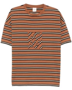 Nanushka T-Shirt Rayé Wren À Patch Monogrammé - Multicolour