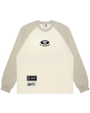 Aape By A Bathing Ape Moonface Long-Sleeve T-Shirt - Natural