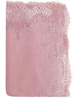 Janavi Lace-Trimmed Scarf - Pink