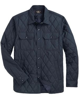 RRL Quilted Shirt Jacket - Blue
