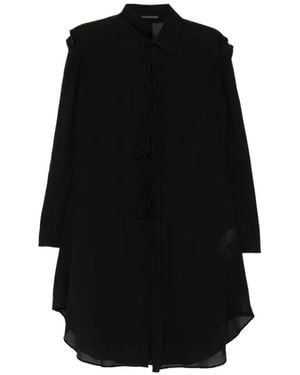 Yohji Yamamoto Deconstructed Ribbon Dress - Black
