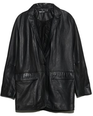Bimba Y Lola Veste En Cuir - Black