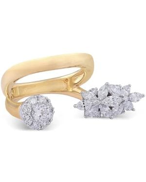 YEPREM 18Kt Geel- En Witgouden Strada Ring Met Diamant