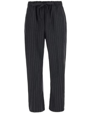 Semicouture Buddy Drawstring Tapered Pants - Blue