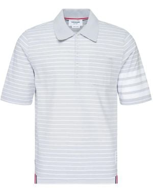Thom Browne Striped Polo Shirt - White