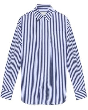 Ami Paris Gestreiftes Hemd - Blau