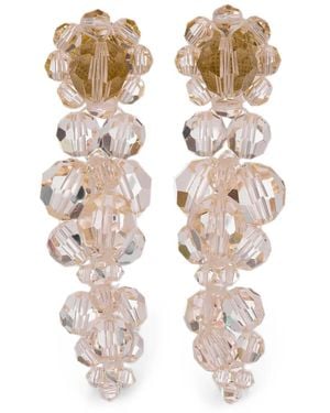Simone Rocha Crystal-Embellished Drop Earrings - White