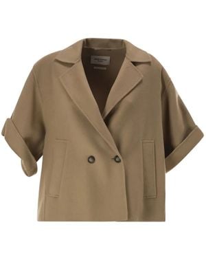 Weekend by Maxmara Double-Breasted Boxy Jacket - Bruin