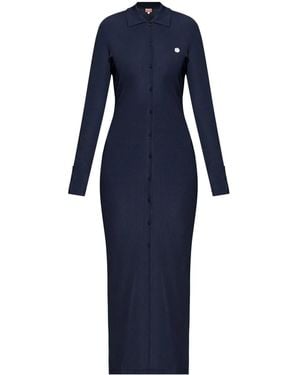 KENZO Abito Boke Flower Lungo - Blu
