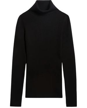 Vanessa Bruno Gerippter Pullover Mit Rollkragen - Schwarz