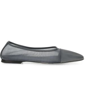 Dear Frances Gala Mesh-Panel Ballet Flats - White