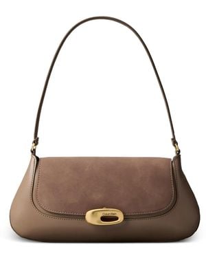 Calvin Klein Flap-Closure Shoulder Bag - Brown
