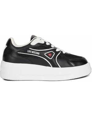 Love Moschino Logo-Print Trainers - White