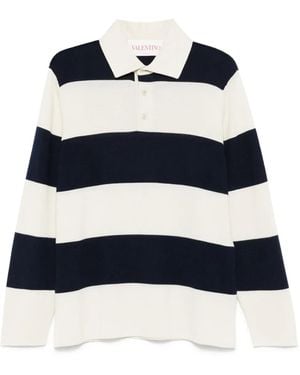 Valentino Garavani Striped Polo Shirt - Blue