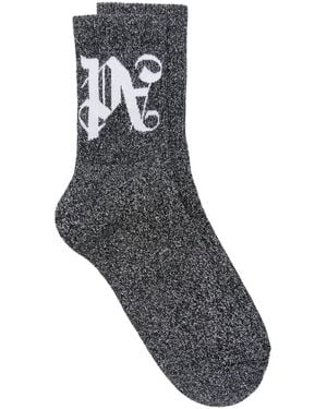 Palm Angels Socken Mit Monogramm - Grau