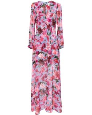 Sachin & Babi Vestido De Fiesta Penny Con Estampado Floral - Morado