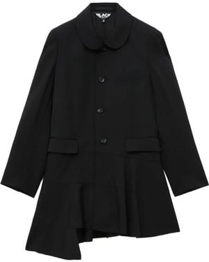 COMME DES GARÇON BLACK Mantel mit Schößchen - Schwarz