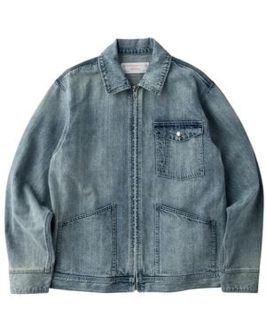Universal Overall Zip-Up Denim Jacket - Blue