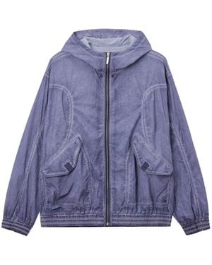 Izzue Hooded Zipped Jacket - Purple