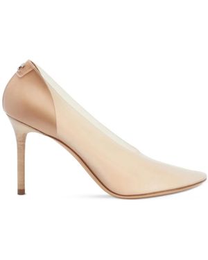 Courreges 100Mm Translucent Court Shoes - Natural