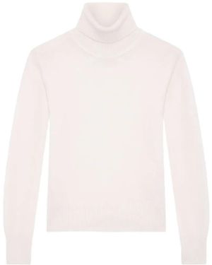 Lardini Ribbed-Knit Turtleneck Sweater - White