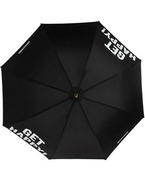 Moschino Lettering umbrella - Schwarz