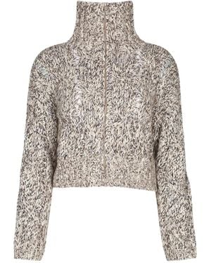 Brunello Cucinelli Dazzling Cable-Knit Cardigan - Natural
