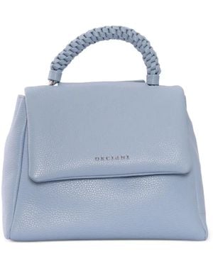 Orciani Small Sveva Sense Scooby Braided-Handle Tote Bag - Blue